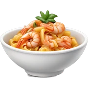Spicy Seafood pasta in a bowl  sticker