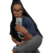 casual indoor guy with phone sticker