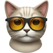 Cat with sunglasses sticker