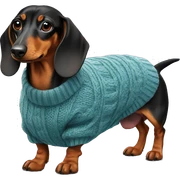 Dachshund in sweater sticker