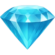 Sky blue diamond sticker