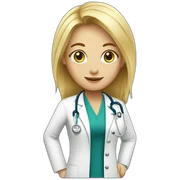 blonde doctor sticker