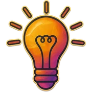 lightbulb sticker