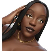 portrait of dark-skinned beauty sticker
