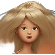 blonde girl with long hair sticker