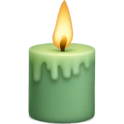 Sage green candle sticker