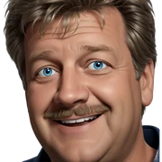 smiling man with blue eyes sticker