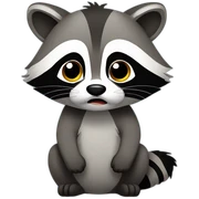 crying racoon sticker