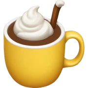 hot coco, yellow mug sticker