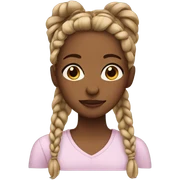 Girl with braids sticker