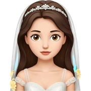 Brunette bride sticker