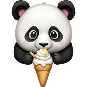 Panda eating ice cream sticker