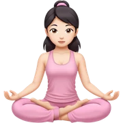 asian yoga girl light pink clothes  sticker
