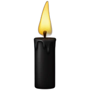 Black candle sticker