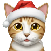 cat christmas sticker