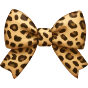 Leopard print bow  sticker