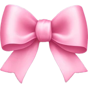 light pink ribbon bow sticker