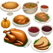 Thanksgiving food sticker