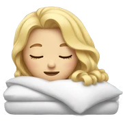 Blonde girl sleeping sticker