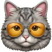 Cat with sunglasses sticker