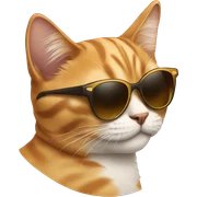 Cat with sunglasses sticker