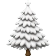 White Christmas tree sticker