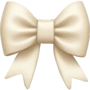 Cream bow sticker