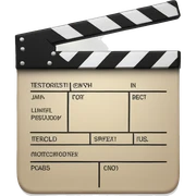light beige clapperboard  sticker