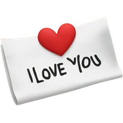 paper that says i love you sticker