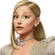 blonde girl with jewelry sticker