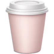 Pale pink coffee cup sticker