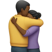 Two people hugging sticker