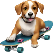 dog on a skateboard sticker