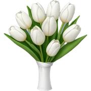 white tulip bouquet  sticker