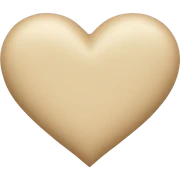 beige heart sticker