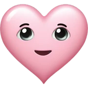 Cute light pink heart sticker
