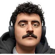 portrait of a stylish man sticker