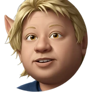 blonde boy with pointy ears sticker