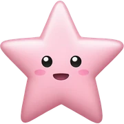 Light pink star sticker