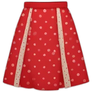 red skirt with dots  sticker