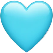 light blue heart sticker