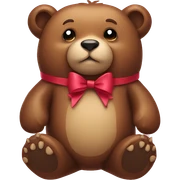 Bear with a bow sticker