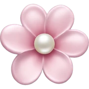 Pearl light pink flower sticker