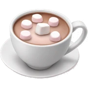 Light Pink mug of hot chocolate with marshmallows  sticker
