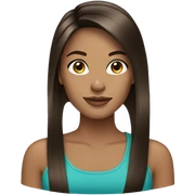 straight hair brunette sticker