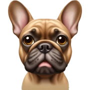 Brown French bulldog  sticker