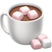 Light Pink mug of hot chocolate with marshmallows  sticker
