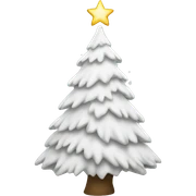 White Christmas tree sticker