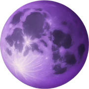 Purple moon sticker