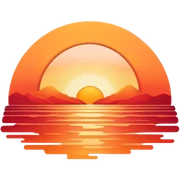 Sunset sticker